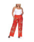 Фото #4 товара Plus Size Floral Paisley Printed Palazzo Pants