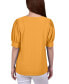 ფოტო #4 პროდუქტის Women's Short Sleeve Balloon Sleeve Top with Hardware