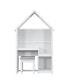 House-Shaped Desk With A Cushion Stool, White Белый, 1 Count - фото #6