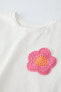 Embroidered crochet t-shirt