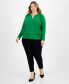 Фото #4 товара Plus Size Hardware-Keyhole Top, Created for Macy's