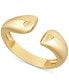 Polished Rounded Edge Cuff Ring in 10k Gold