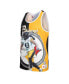 Men's Troy Polamalu Black, Gold Pittsburgh Steelers Retired Player Graphic Tank Top