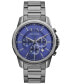 ფოტო #1 პროდუქტის Men's Chronograph Gunmetal Stainless Steel Bracelet Watch, 44mm