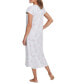 Фото #2 товара Women's Short-Sleeve Floral Keyhole Nightgown