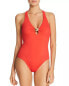 Фото #1 товара Amoressa 162014 Womens Seaborne Poseidon One Piece Swimsuit Red/Bash Size 10
