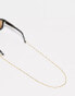 Фото #1 товара ASOS DESIGN 14k gold plated sunglasses chain with twist rope design