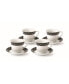 Фото #1 товара 8 Piece 8oz Tea or Coffee Cup and Saucer Set, Service for 4