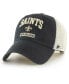 Men's Black, White New Orleans Saints Morgantown Trucker Clean Up Snapback Hat Черно-белый - фото #1