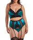 ფოტო #1 პროდუქტის Women's Lux Satin and Lace Garter 3 Piece Lingerie Set