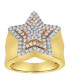 Фото #3 товара SuperStar Natural Certified Diamond 1 cttw Round Cut 14k Rose Gold Statement Ring for Men