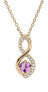 Фото #1 товара Charming Gold Plated Amethyst Necklace PO/SP08340AM