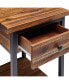 Фото #5 товара Журнальный столик Alaterre Furniture Claremont из массивной древесины с выдвижным ящиком и нижней полкой.
