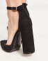 Truffle Collection block heeled pointed shoes in black