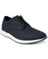 Фото #1 товара Men's Dalton Textured Faux-Leather Lace-Up Sneakers, Created for Macy's