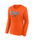 Фото #3 товара Women's Orange Florida Gators Double Team Script Long Sleeve T-shirt