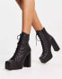 Jeffrey Campbell Akita lace up boots in black