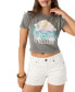 ფოტო #5 პროდუქტის Juniors' Hidden Parrot Cropped Cotton Baby T-Shirt