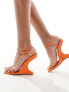 Simmi London Aja curved heeled sandal in orange