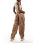 Reclaimed Vintage leopard print barrel leg trouser Леопардовый, 38 - фото #2