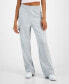 ფოტო #1 პროდუქტის Juniors' Wide-Leg Cargo Sweatpants