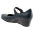 Фото #5 товара Trotters Willow T1964-400 Womens Blue Wide Leather Wedges Heels Shoes 6.5