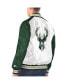 Фото #2 товара Men's White, Hunter Green Milwaukee Bucks Renegade Satin Full-Snap Varsity Jacket