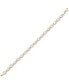 Фото #4 товара Fancy Two-Tone Polished Link Bracelet in 10k Gold