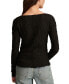 Фото #2 товара Women's Textured-Lace Square-Neck Top