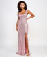 Фото #5 товара Juniors' Sweetheart-Neck Sleeveless Front-Slit Gown, Created for Macy's