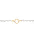 ფოტო #3 პროდუქტის Cultured Freshwater Pearl (4mm) Circle Clasp Bracelet