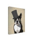 Фото #2 товара Fab Funky Boston Terrier, Formal Hound and Hat Canvas Art - 19.5" x 26"