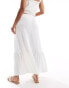 Фото #2 товара JDY tiered pointelle maxi skirt in off white