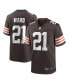 Фото #1 товара Men's Denzel Ward Brown Cleveland Browns Game Jersey