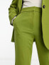 Фото #2 товара ASOS DESIGN flare suit trouser in moss