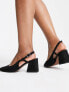 ASOS DESIGN– Sydney – Schuhe in Schwarz mit Fersenriemen und Blockabsatz, weite Passform