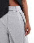 Фото #5 товара ASOS DESIGN Petite cross over pleated trouser in grey