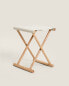 Linen ash folding stool