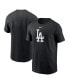 ფოტო #1 პროდუქტის Men's Black Los Angeles Dodgers Fuse Logo T-Shirt