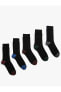 Фото #7 товара Erkek Aksesuar Basic Soket Çorap Seti 5'li Renk Detaylı 3sam80042aa Siyah Siyah