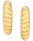 Фото #3 товара Серьги Italian Gold Croissant Twist Hoop