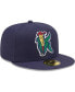 Фото #4 товара Men's Navy Cedar Rapids Kernels Authentic Collection Team Home 59FIFTY Fitted Hat