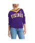 Фото #1 товара Women's Purple Minnesota Vikings Heidi Raglan V-Neck Sweater