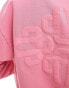 The Couture Club co-ord washed emblem sweatshirt in pink