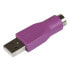 Фото #1 товара StarTech.com Replacement PS/2 Keyboard to USB Adapter - F/M - USB A - PS/2 - Violet