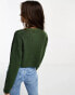 Фото #4 товара ONLY cropped jumper in dark green