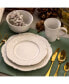 Фото #9 товара Luna Embossed Scalloped Dinnerware Set of 16 Pieces