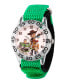 Фото #1 товара Наручные часы Bob Mackie Crystal Dial Scallop Bezel Silver-tone Base Metal Bracelet Watch 36mm.