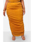 ფოტო #1 პროდუქტის Plus Size Bebe Ruched Glitter Mesh Maxi Bodycon Skirt