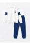 Фото #1 товара Костюм для малышей LC WAIKIKI Bisiklet Yaka Блузка и штаны с узором со скидкой 50%